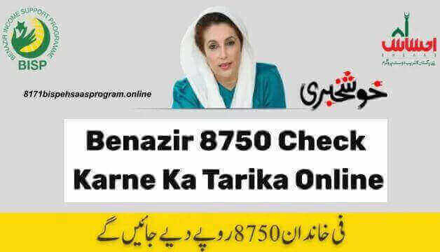 Benazir 8750 Check Karne Ka Tarika Online