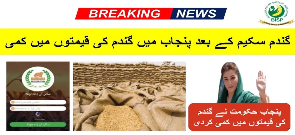 Punjab Govt Decrease Wheat Prices