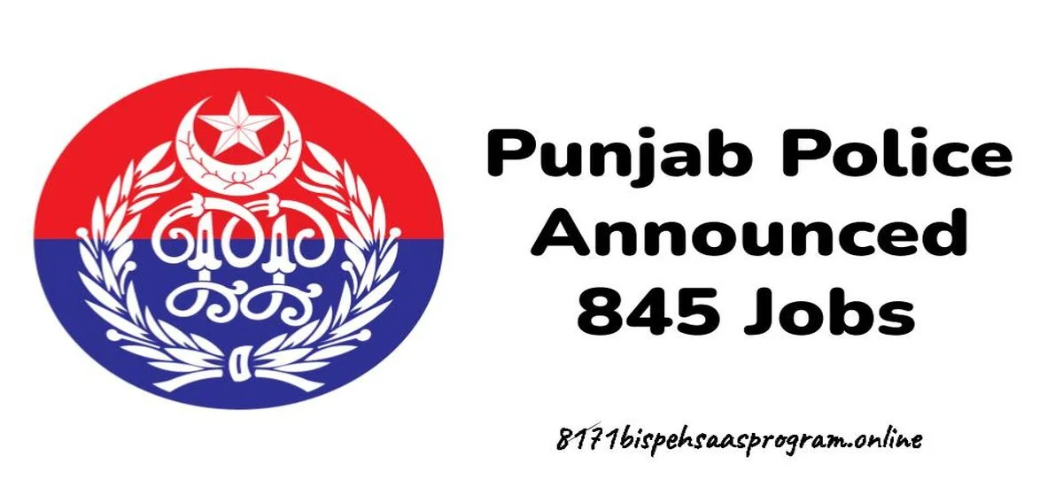 Punjab Police 845 Jobs